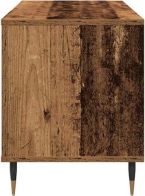 vidaXL Ντουλάπι δίσκων βινυλίου Παλαιό ξύλο 100 x 38 x 48 εκ.