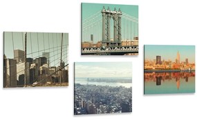 Σετ εικόνων Θέα στην πόλη της Νέας Υόρκης - 4x 40x40