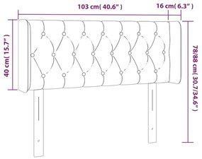 Κεφαλάρι Κρεβατιού LED Σκούρο Πράσινο 103x16x78/88εκ. Βελούδινο - Πράσινο