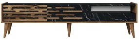 Έπιπλο Τηλεόρασης Valensiya 845HCT5354 180x45x35cm Marble Effect Black-Walnut