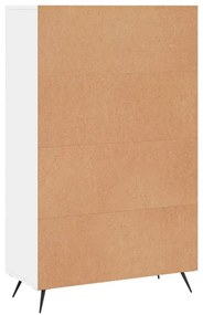 Ντουλάπα Γυαλ. Λευκό 69,5 x 31 x 115 εκ. από Επεξεργασμένο Ξύλο - Λευκό