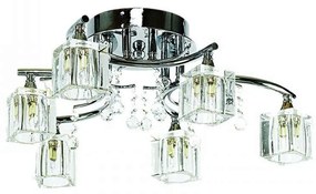 Φωτιστικό Οροφής 6120-6/Φ 54x20cm 6xG9 Chrome Inlight Μέταλλο,Γυαλί
