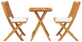 vidaXL Σετ Μπιστρό Κήπου 3 pcs Καφέ Στερεό Ξύλο Ακακίας