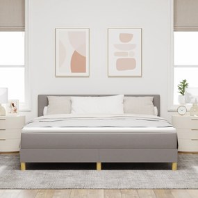 vidaXL Κρεβάτι με Κουβέρτα με Ματράζ Ταπέ 180x200 εκ. Ύφασμα