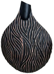Βάζο 0038-223-038 30,5x11,5x46,5cm Black-Bronze Polyresin