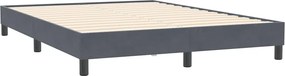 vidaXL Box Spring Κρεβάτι χωρίς στρώμα Σκούρο γκρι Βελούδινο