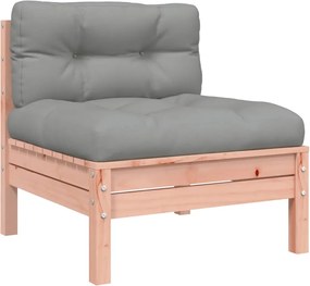 vidaXL Καναπές Κήπου Σετ 5 Τεμ. Μασίφ Ψευδοτσούγκα Ελάτης Μαξιλάρια