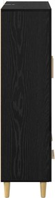 vidaXL Highboard Μαύρη Οξυά 70 x 31 x 115 εκ Επεξεργασμένο ξύλο