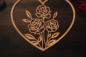 Σετ των 2 Intra απο ξύλο plywood 3mm-4mm πάχος – Ξύλο κοπής Valentine Heart Δίασταση  20x20 cm INTRAFABR-113518374