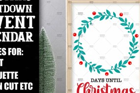 Σετ των 3 Intra απο ξύλο plywood 3mm-4mm πάχος Αντίστροφη μέτρηση Χριστουγέννων, Ημερολόγιο Advent Δίασταση 5x5 cm INTRAFABR-108805926