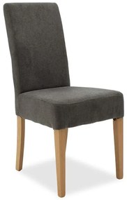 Chair Ditta with anthracite fabric - wooden legs sonoma 45x58x96 εκ.