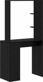vidaXL Γραφείο Μαύρη Οξυά 78,5 x 37 x 154,5 cm Επεξεργασμένο Ξύλο