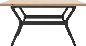 vidaXL Τραπεζάκι Σαλονιού Πλαίσιο Y Μασίφ Πεύκο/Ατσάλι