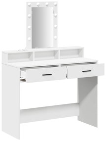 vidaXL Καθρέφτης Μακιγιάζ με LED Φώτα Λευκό 100x41x140 εκ.