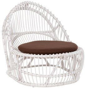 Καρέκλα - Πολυθρόνα ENTROPY C9840.02 Φυσικό Rattan με Καφέ Μαξιλάρι 80x97x85Υεκ. 80x97x85 εκ.