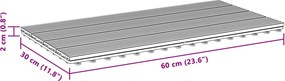 vidaXL Πλάκα Κατασκευής 6 pcs Γκρι 60 x 30 cm WPC