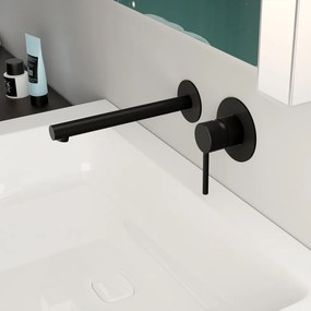 Eurorama Tonda Black Matt 145904 – Εντοιχιζόμενη μπαταρία νιπτήρα