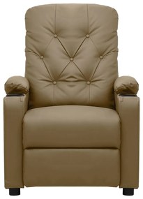 vidaXL Πολυθρόνα με Ανύψωση Καπουτσίνο Συνθ. Δέρμα