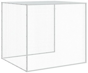 vidaXL Κοτέτσι - Κλουβί με Στέγη Αν. Γκρι 203x98x90 εκ. Γαλβαν. Ατσάλι