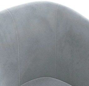 vidaXL Πολυθρόνα Μπάρελ Σκούρο Γκρι Βελούδινη