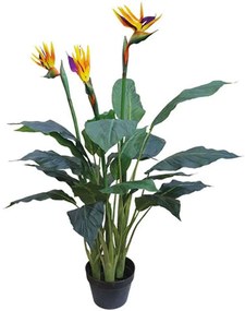 Τεχνητό Φυτό Σε Γλάστρα Πουλί Του Παραδείσου 04-00-18727 96cm Multi Marhome Συνθετικό Υλικό