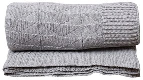 Κουβέρτα Καναπέ Πλεκτή Νόλαν Grey Viopros 125X170 100% Cotton
