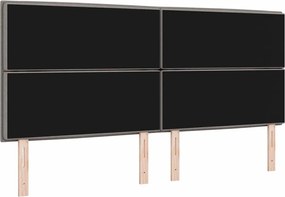 vidaXL LED κεφαλάρι με LED ταινίες φωτός Taupe 200 cm ύφασμα