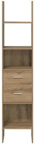 vidaXL Βιβλιοθήκη artisan δρυς 40 x 35 x 180 εκ. Επεξεργασμένο ξύλο