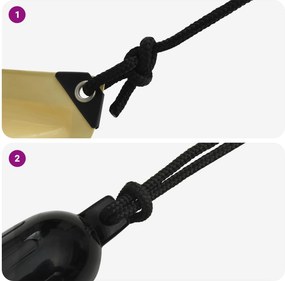vidaXL Σχοινί Boat 10 mm 12 m Μαύρο Πολυεστέρας