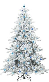 vidaXL Τεχνητό Χριστουγεννιάτικο Δέντρο με Άξονα με βάση Λευκό 240 cm