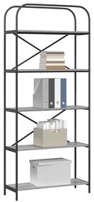 vidaXL Ράφι Βιβλίων Γκρι sonoma 80 x 30 x 183 εκ Επεξεργασμένο ξύλο