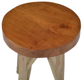 vidaXL Σκαμπό Καφέ από Ξύλο Teak