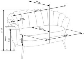 Καναπές Moli Διθέσιος-Prasino Skouro