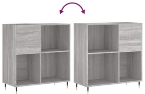 vidaXL Δισκοθήκη Γκρι Sonoma 84,5 x 38 x 89 εκ. από Επεξεργασμένο Ξύλο