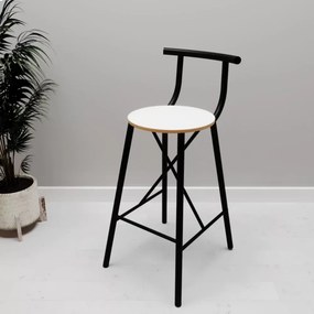 Stewehome Σκαμπό μπαρ για κουζίνα και μπαρ λευκό 64x86 cm
