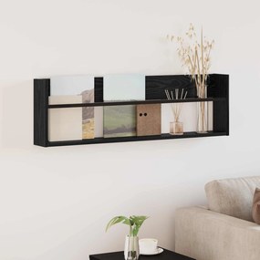 vidaXL Ράφι Περιοδικών Μαύρη Οξυά 100 x 12 x 30 εκ Επεξεργασμένο ξύλο