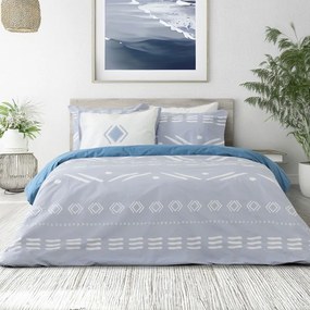 Σεντόνια Raiza (Σετ 3τμχ) Grey-Blue Nima Μονό 170x260cm 100% Cotton