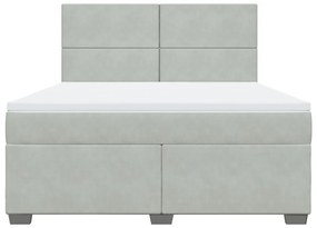 ΚΡΕΒΑΤΙ BOXSPRING ΜΕ ΣΤΡΩΜΑ ΑΝΟΙΧΤΟ ΓΚΡΙ 180X200 ΕΚ. ΒΕΛΟΥΔΙΝΟ 3293272