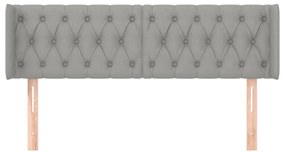 vidaXL Κεφαλάρι με Πτερύγια Ανοιχτό Γκρι 163x16x78/88 εκ. Υφασμάτινο