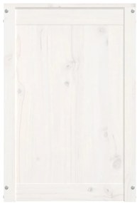 vidaXL Καλάθι Ρούχων Λευκό 44x44x66 εκ από Μασίφ Ξύλο Πεύκου