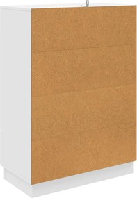 vidaXL Πλαϊνό γραφείο Λευκό 66 x 34,5 x 92 εκ. Επεξεργασμένο Ξύλο