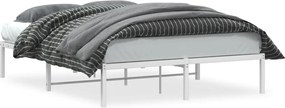 vidaXL Πλαίσιο Κρεβατιού Λευκό 140 x 200 εκ. Μεταλλικό