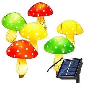 Ηλιακά Φωτιστικά Led Μανιτάρια Σετ 6 Τεμάχια
