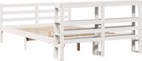 vidaXL Σκελετός Κρεβ. Χωρίς Στρώμα Λευκό 120x200 εκ Μασίφ Πεύκο