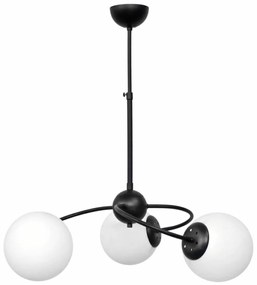 Φωτιστικό Οροφής Τρίφωτο Heronia 01-0309 Black