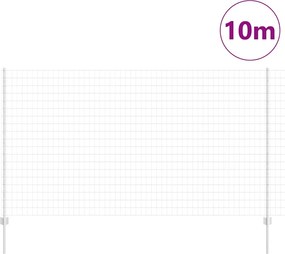 vidaXL Τεντώτο με στήριγμα Ασημί 1,4 x 10 m Ατσάλι