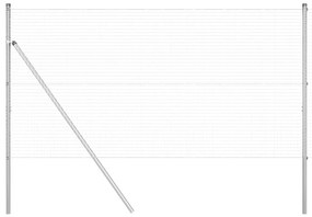 vidaXL Φράχτης με Στήλες. Ασημί 1.2 x 10 m Ατσάλι