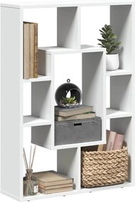 vidaXL Βιβλιοθήκη Λευκή 63x20x90 εκ. από Τεχνητό Ξύλο