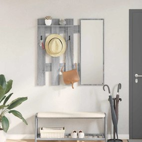 vidaXL Τοίχου Κρεμάστρα Επιτοίχιο Γκρι Sonoma 100 x 10 x 100 εκ