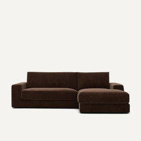 Γωνιακός καναπές από βελούδινο chenille ύφασμα, Skander